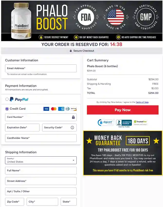 PhaloBoost Order Page